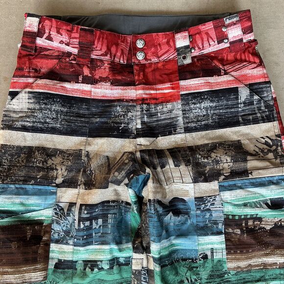 Burton Mens Snowboard Pant Size Small Multicolor Novelty Print Ltd Edition Ski - Picture 2 of 16